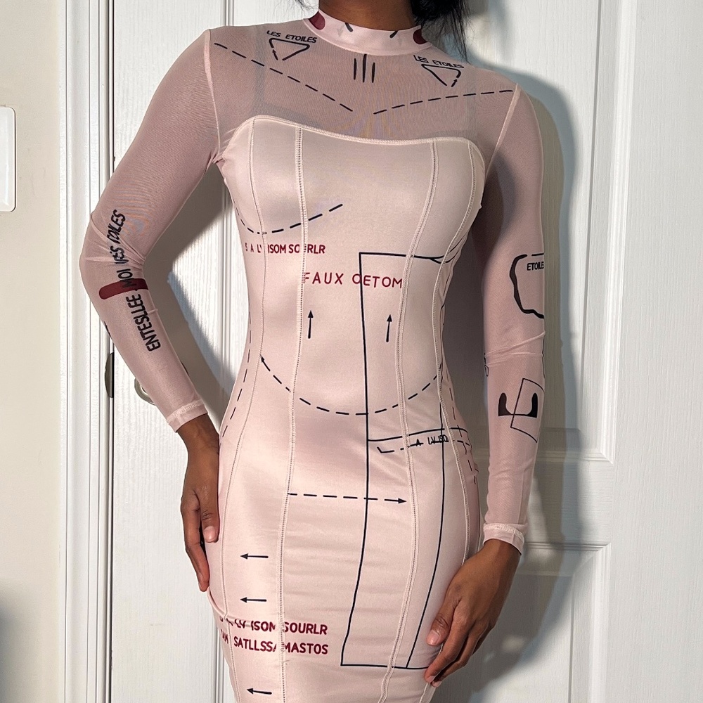 Printed Mini Dress